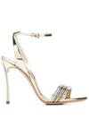 CASADEI BLADE MULTI-METALLIC SANDALS