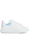 Alexander Mcqueen Oversize Sneakers In White And Holographic In White