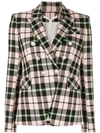 VERONICA BEARD CHECKED DOUBLE BREASTED JACKET