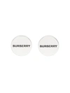 BURBERRY BURBERRY 镀银雕刻袖扣 - 银色