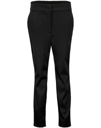 Dolce & Gabbana High Waist Stretch Satin Pant In Black