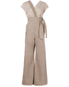 BRUNELLO CUCINELLI Surplice Embroidered Jumpsuit