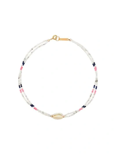 Isabel Marant Multicoloured Shell And Bead-embellished Choker