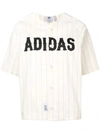 ADIDAS ORIGINALS ADIDAS LOGO PRINT BASEBALL SHIRT - WHITE