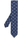 KITON KITON PATTERNED TIE - 蓝色