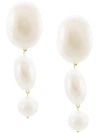 LELE SADOUGHI LELE SADOUGHI OVAL DROP EARRINGS - 白色