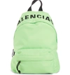 BALENCIAGA LOGO CANVAS BACKPACK - GREEN,56579898P1N