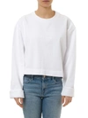 ACNE STUDIOS WHITE COTTON LOGO SWEATSHIRT,10839505