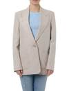 ACNE STUDIOS JANA BEIGE LINEN JACKET,10839500