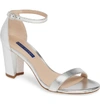 STUART WEITZMAN NEARLYNUDE ANKLE STRAP SANDAL,NEARLYNU