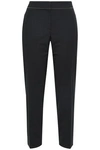 BRUNELLO CUCINELLI WOMAN CROPPED WOOL-BLEND TAPERED trousers BLACK,GB 272216333687832