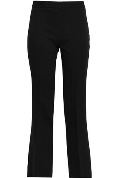 Giambattista Valli Cropped Crepe Bootcut Trousers In Black