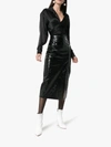 ALEKSANDRE AKHALKATSISHVILI ALEKSANDRE AKHALKATSISHVILI CROCODILE-EFFECT VINYL PENCIL SKIRT,AASS19SK002BLACK13536978