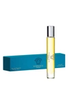 Versace Men's Eros Eau De Toilette Travel Spray, 0.3 Oz. In Transparent