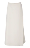 The Row Saio Wool And Silk-blend Midi Wrap Skirt In White