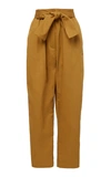 ZIMMERMANN ESPIONAGE CROPPED BELTED COTTON trousers,7048PESP