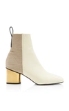 PROENZA SCHOULER TWO-TONE LEATHER ANKLE BOOTS,733856