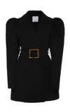 ACLER ALAMEDA PUFFED-SHOULDER BELTED BLAZER DRESS,734314