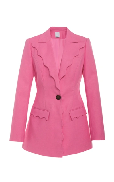 Acler Aslo Scallped Single-button Blazer In Pink