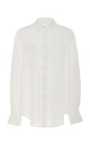 ACLER AVIEL COLLARED BUTTON-FRONT BLOUSE,734282