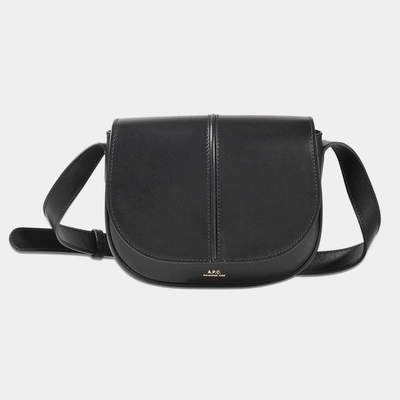 Apc Schwarze Betty Tasche Aus Glattem Kalbsleder In Black