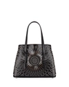 ALAÏA MINA SMALL STUDDED TOTE BAG,PROD141760114