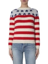 SAINT LAURENT FLAG JACQUARD SWEATER,558264 YABX29542