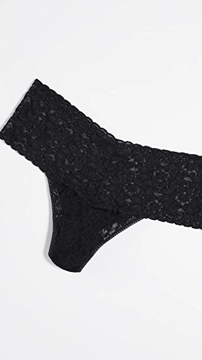 Hanky Panky Retro Lace Plus Thong In Black