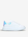 Alexander Mcqueen Oversize Sneakers In White And Holographic In White/comb