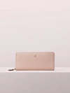 Kate Spade Polly Slim Continental Wallet In Flapper Pink