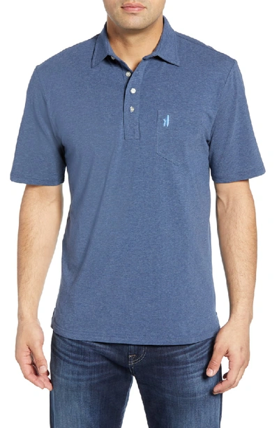 Johnnie-o Original Heathered Regular Fit Polo Shirt In Wake