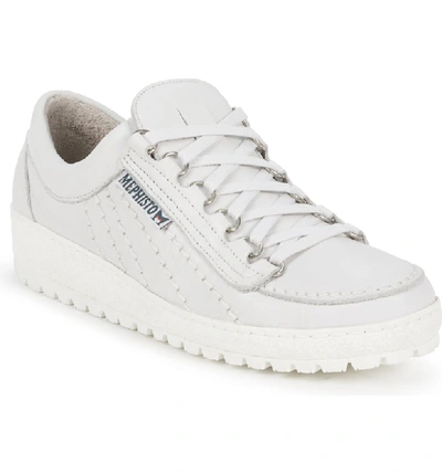 Mephisto Rainbow Oregon Shoe White In White Leather
