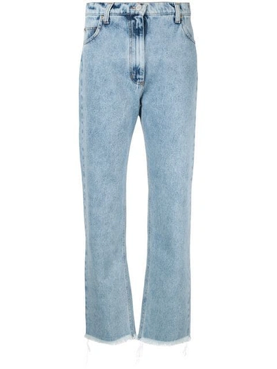 Natasha Zinko Straight Leg Denim Jeans In Blue