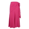 ANNA OCTOBER FUCHSIA CREPE MIDI SKIRT