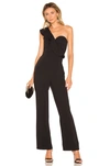 Superdown Stefanie One Shoulder Jumpsuit In Black. In Black
