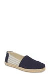 Toms Alpargata Slip-on In Navy Stripe Fabric