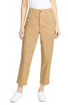 ALEX MILL STRETCH COTTON TWILL ANKLE PANTS,WP042149