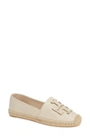Tory Burch Ines Leather Espadrilles In New Cream/ New Cream/ Gold
