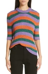 GANNI METALLIC STRIPE SWEATER,K1187