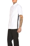GIVENCHY GIVENCHY LOGO WEBBING DENIM SHIRT IN WHITE,GIVE-MS228