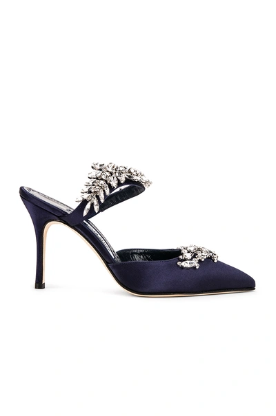 MANOLO BLAHNIK LURUM 90 MULE,MNIF-WZ100