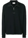 ACNE STUDIOS ACNE STUDIOS ZIPPERED POLO SWEATSHIRT - 黑色