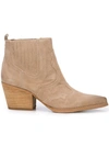 Sam Edelman Winona Western Boots In Neutrals