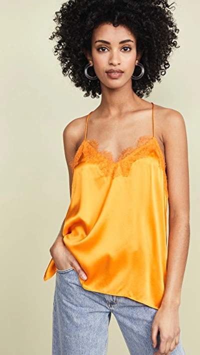 Cami Nyc The Racer Charmeuse Cami In Creamsicle