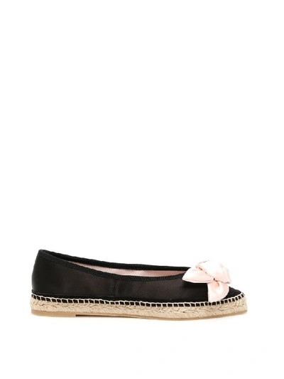 Roger Vivier Rose Button Espadrilles In Nero Rosa (black)