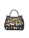 DOLCE & GABBANA SICILY MEDIUM BAG IN CROCHET RAFIA,10840251