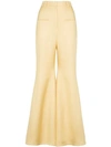 ALEKSANDRE AKHALKATSISHVILI HIGH-WAISTED FLARED TROUSERS