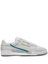 ADIDAS ORIGINALS GREY CONTINENTAL 80 LEATHER LOW-TOP SNEAKERS