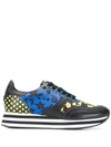 ALICE AND OLIVIA CONTRAST PRINT SNEAKERS