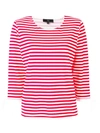 Fay Red And White Striped Blouse With Bow Details In Red
